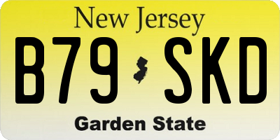NJ license plate B79SKD