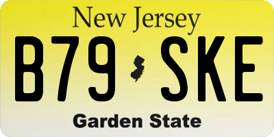 NJ license plate B79SKE