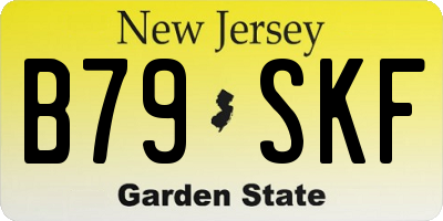 NJ license plate B79SKF