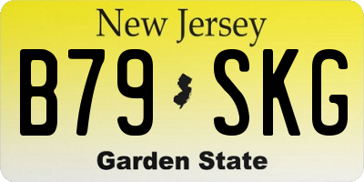 NJ license plate B79SKG