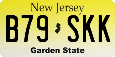 NJ license plate B79SKK