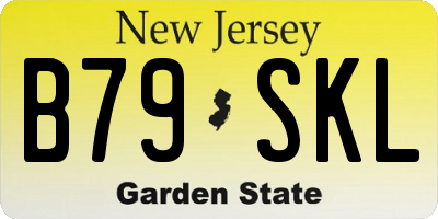 NJ license plate B79SKL