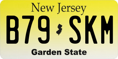 NJ license plate B79SKM