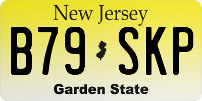 NJ license plate B79SKP