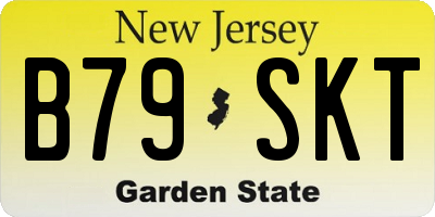 NJ license plate B79SKT