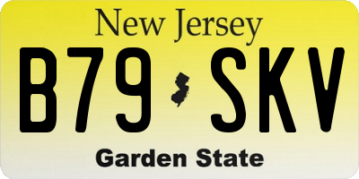 NJ license plate B79SKV
