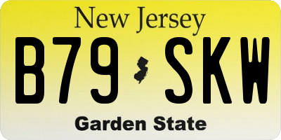 NJ license plate B79SKW