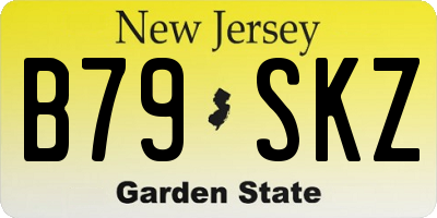 NJ license plate B79SKZ