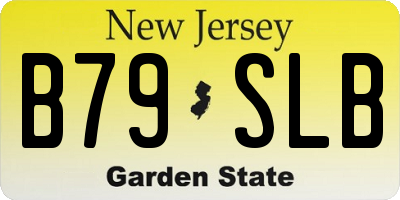 NJ license plate B79SLB