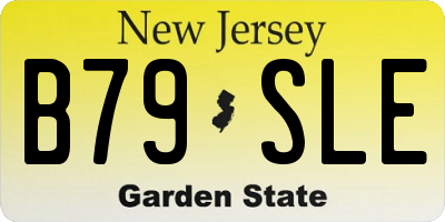 NJ license plate B79SLE
