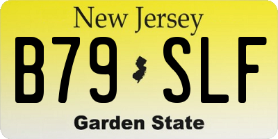 NJ license plate B79SLF