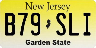NJ license plate B79SLI