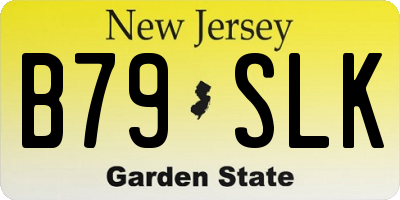 NJ license plate B79SLK