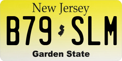 NJ license plate B79SLM