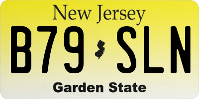 NJ license plate B79SLN