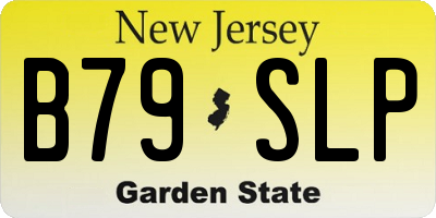 NJ license plate B79SLP