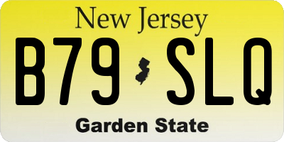 NJ license plate B79SLQ