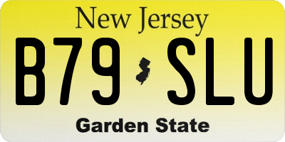 NJ license plate B79SLU