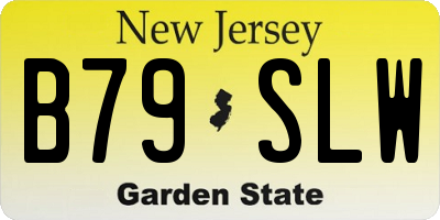 NJ license plate B79SLW