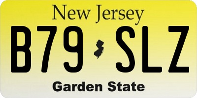 NJ license plate B79SLZ