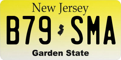 NJ license plate B79SMA