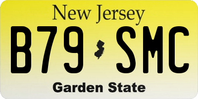 NJ license plate B79SMC