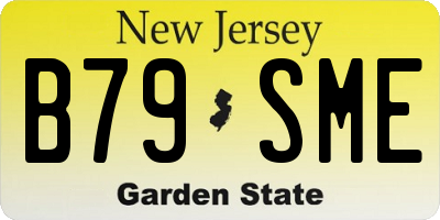NJ license plate B79SME