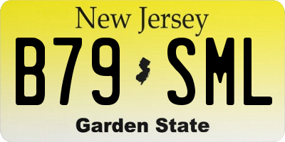 NJ license plate B79SML