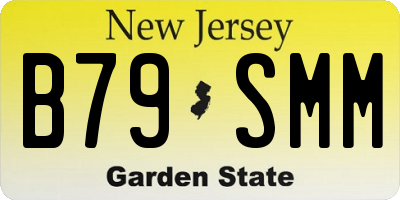 NJ license plate B79SMM