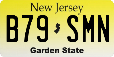 NJ license plate B79SMN