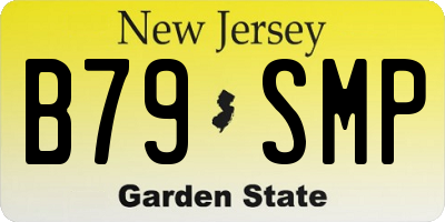NJ license plate B79SMP