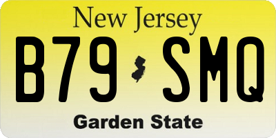 NJ license plate B79SMQ