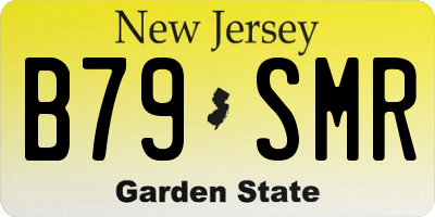 NJ license plate B79SMR