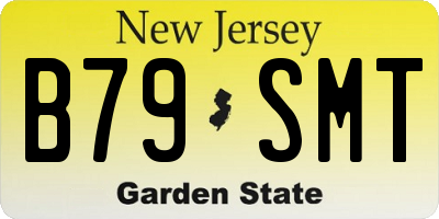 NJ license plate B79SMT