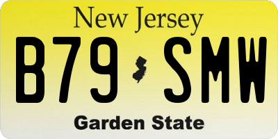 NJ license plate B79SMW