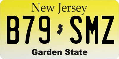 NJ license plate B79SMZ