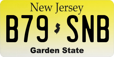 NJ license plate B79SNB
