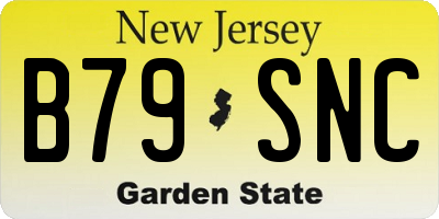 NJ license plate B79SNC