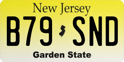 NJ license plate B79SND