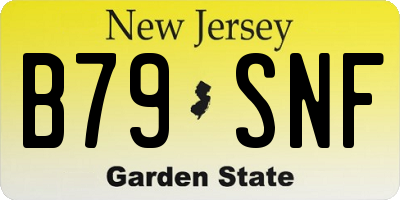 NJ license plate B79SNF