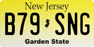 NJ license plate B79SNG