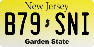 NJ license plate B79SNI