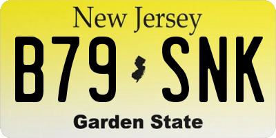 NJ license plate B79SNK
