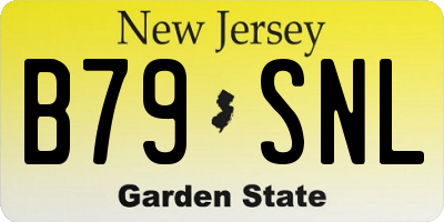 NJ license plate B79SNL