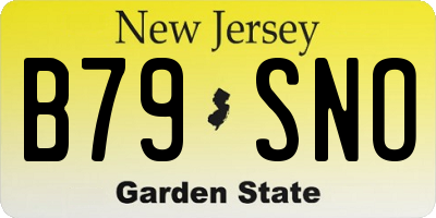NJ license plate B79SNO