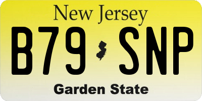 NJ license plate B79SNP