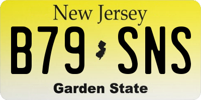 NJ license plate B79SNS