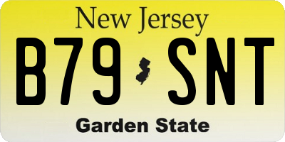 NJ license plate B79SNT