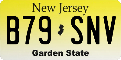 NJ license plate B79SNV