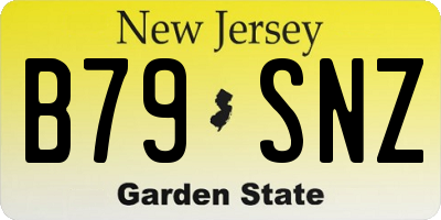NJ license plate B79SNZ